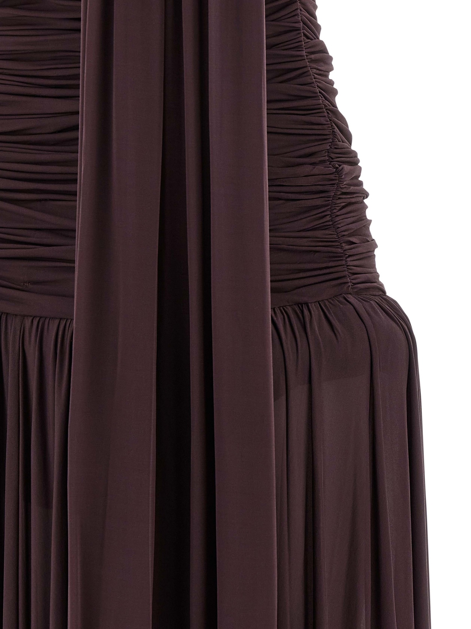 Magda Butrym One Shoulder Draped Floor-length Dress In Black