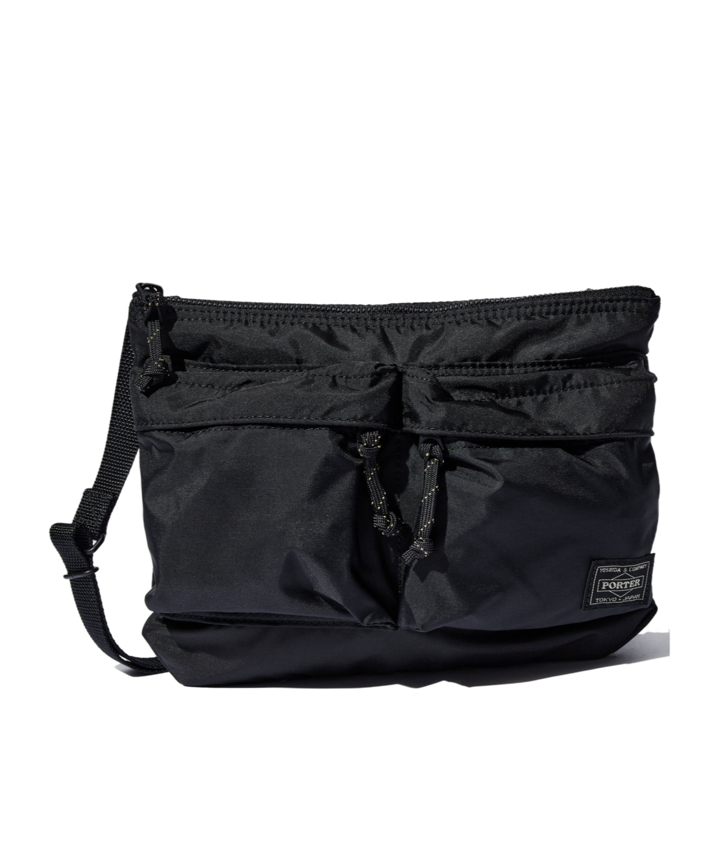 Porter-yoshida & Co Logo Shoulder Bag In Black