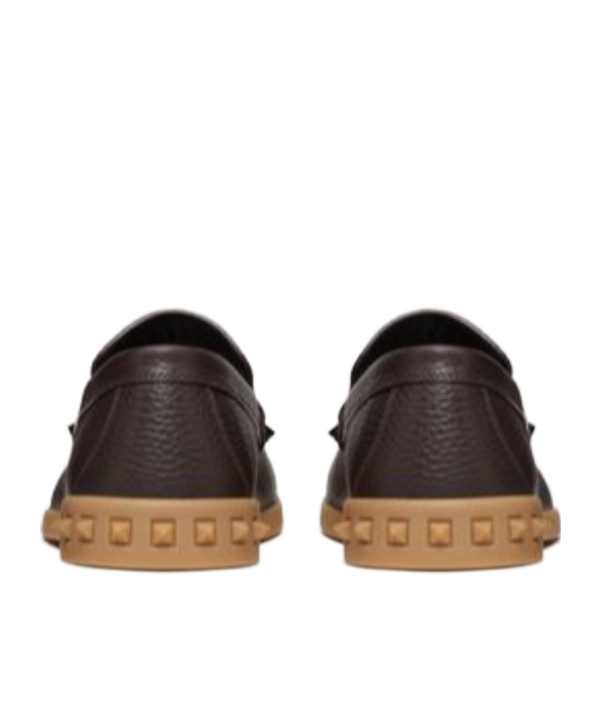 Valentino Garavani Leisure Flows Slip-on In Grainy Calfskin In Black
