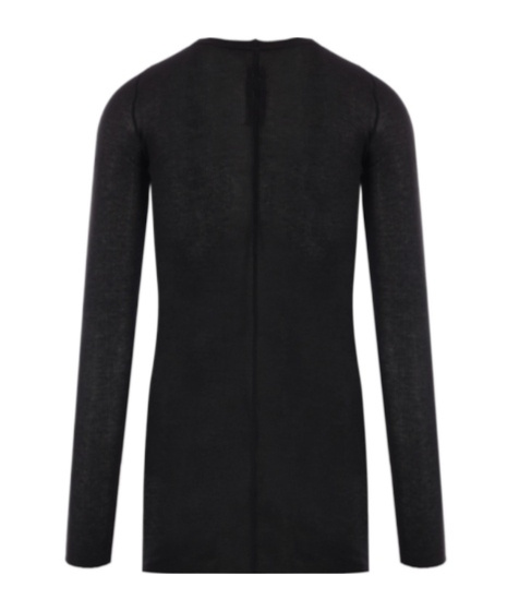 Rick Owens Long-sleeved Top With Subtle Back Closure In Black