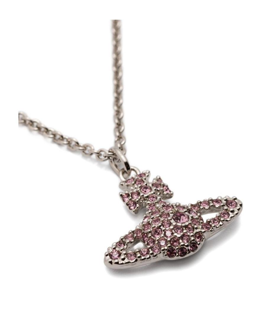 Vivienne Westwood Orb Crystal-embellishment Necklace In Gray