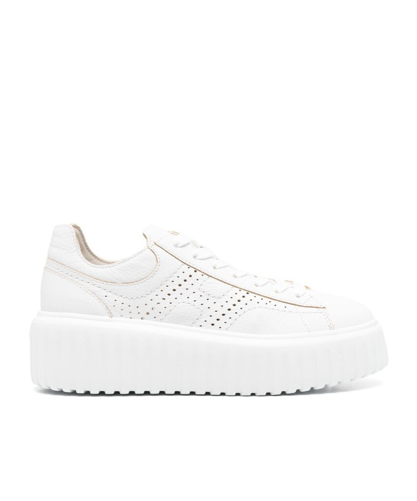 Hogan Thick Sole And Low-cut Casual Shoes In White