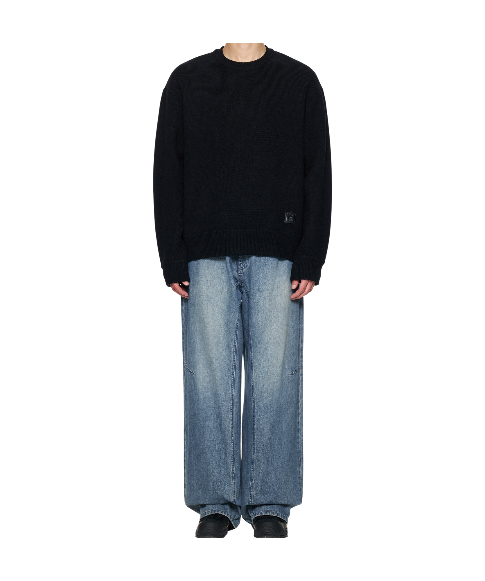 Wooyoungmi Round-neck Wool Sweater In Black