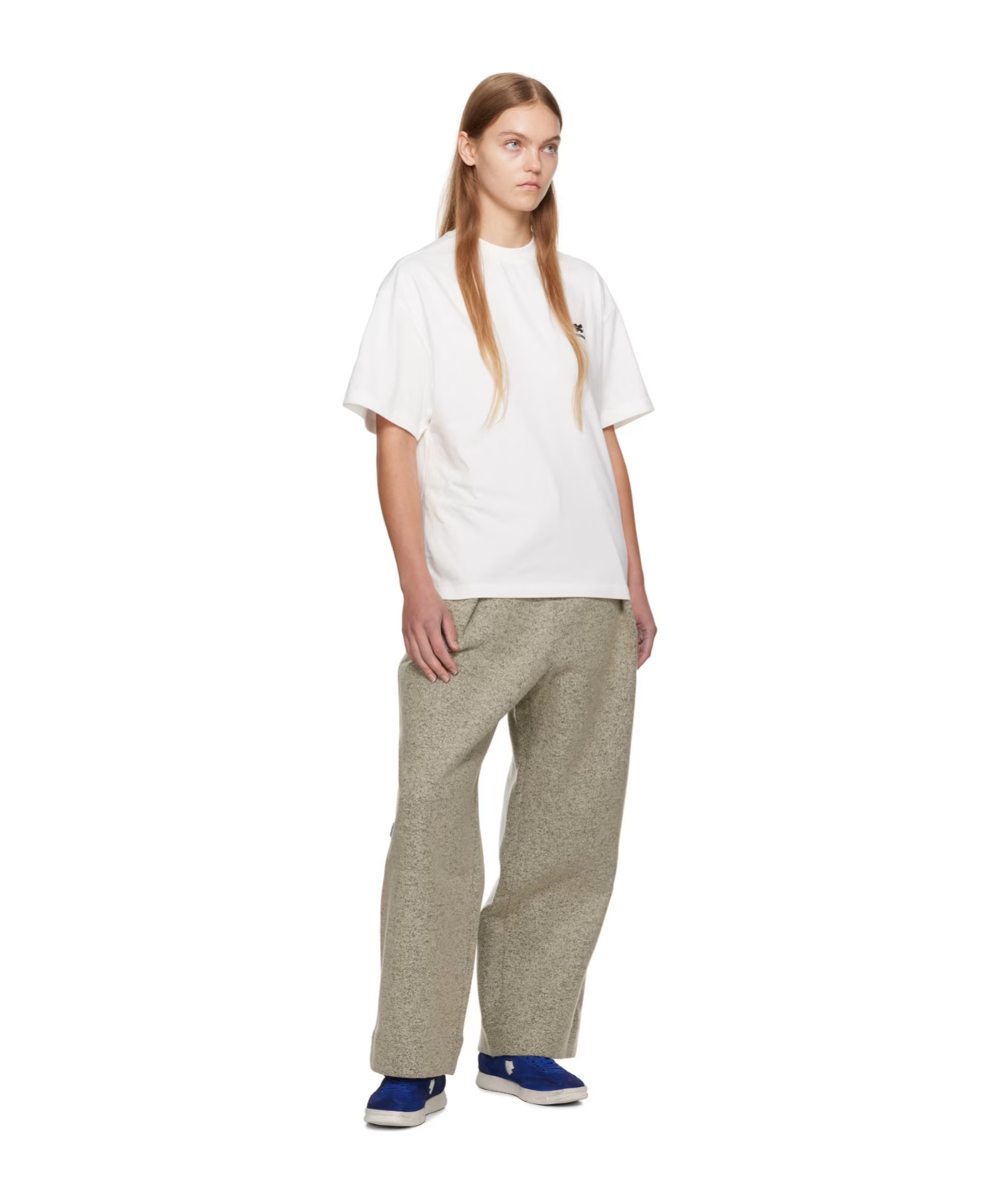 Ader Error Low-rise Logo Casual Pants In Nude