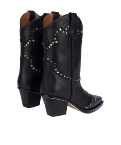 Paris Texas Thick Heeled Short Boots In Black