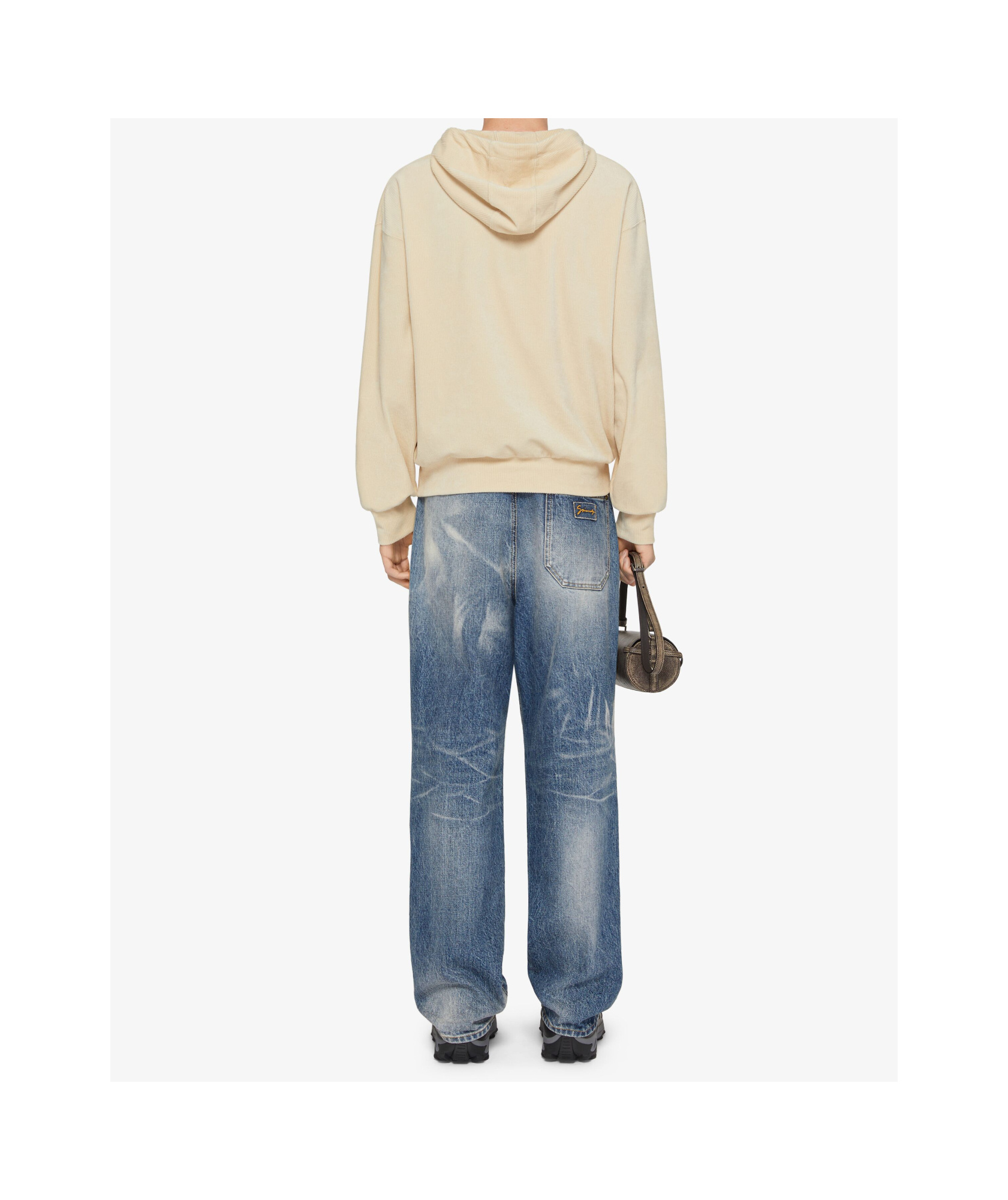 Givenchy Logo Cotton-blend Velvet Hoodie In Nude