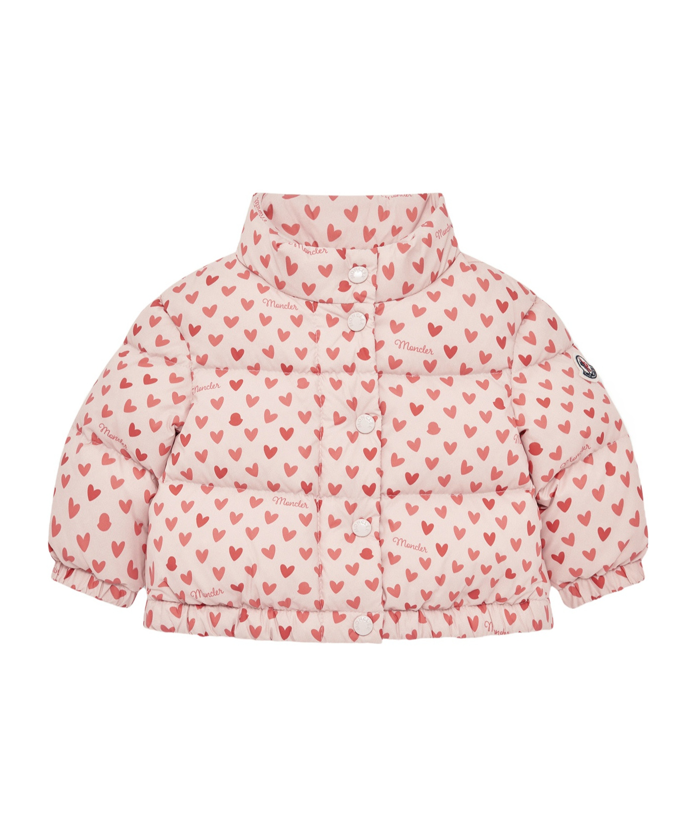 Moncler Bashira Printed Down Jacket In Multi