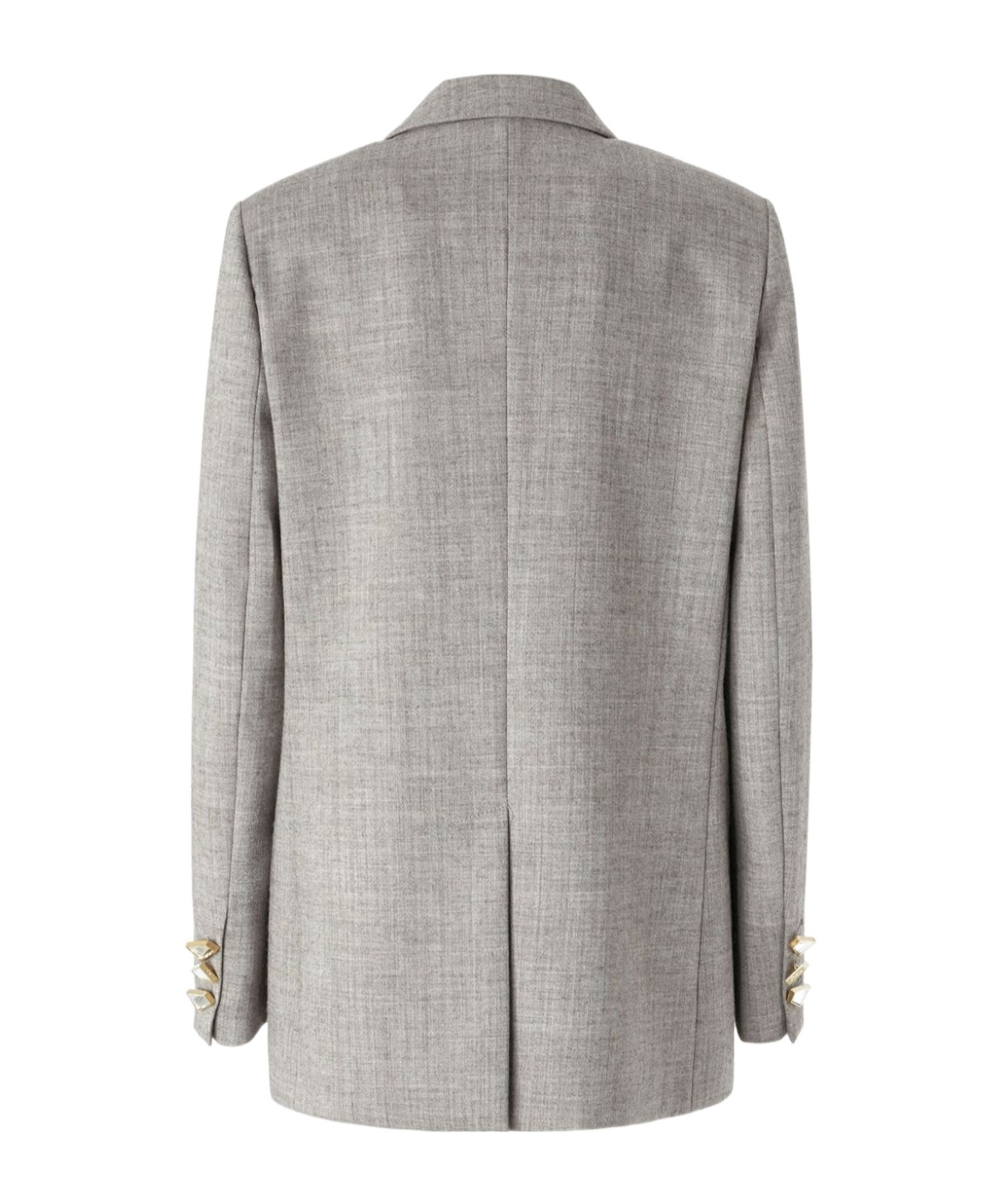 Shop Pinko Elice Double-breasted Blazer In Gray