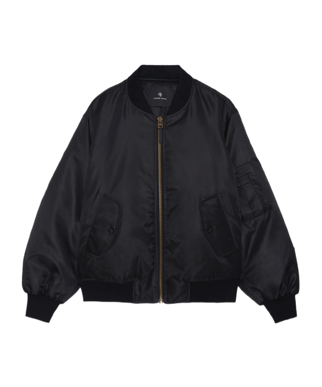 Shop Anine Bing Leon Pilot Jacket In Black