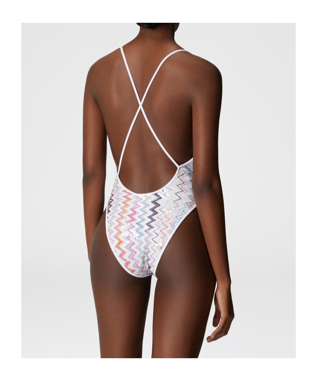Shop Missoni Zigzag-pattern Swimsuit