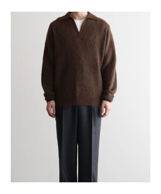 Auralee Long-sleeved Sweater In Brown