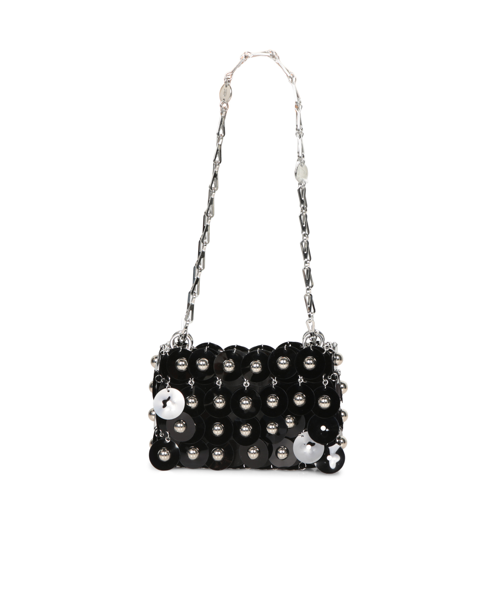 Rabanne Sparkle Shoulder Bag In Black