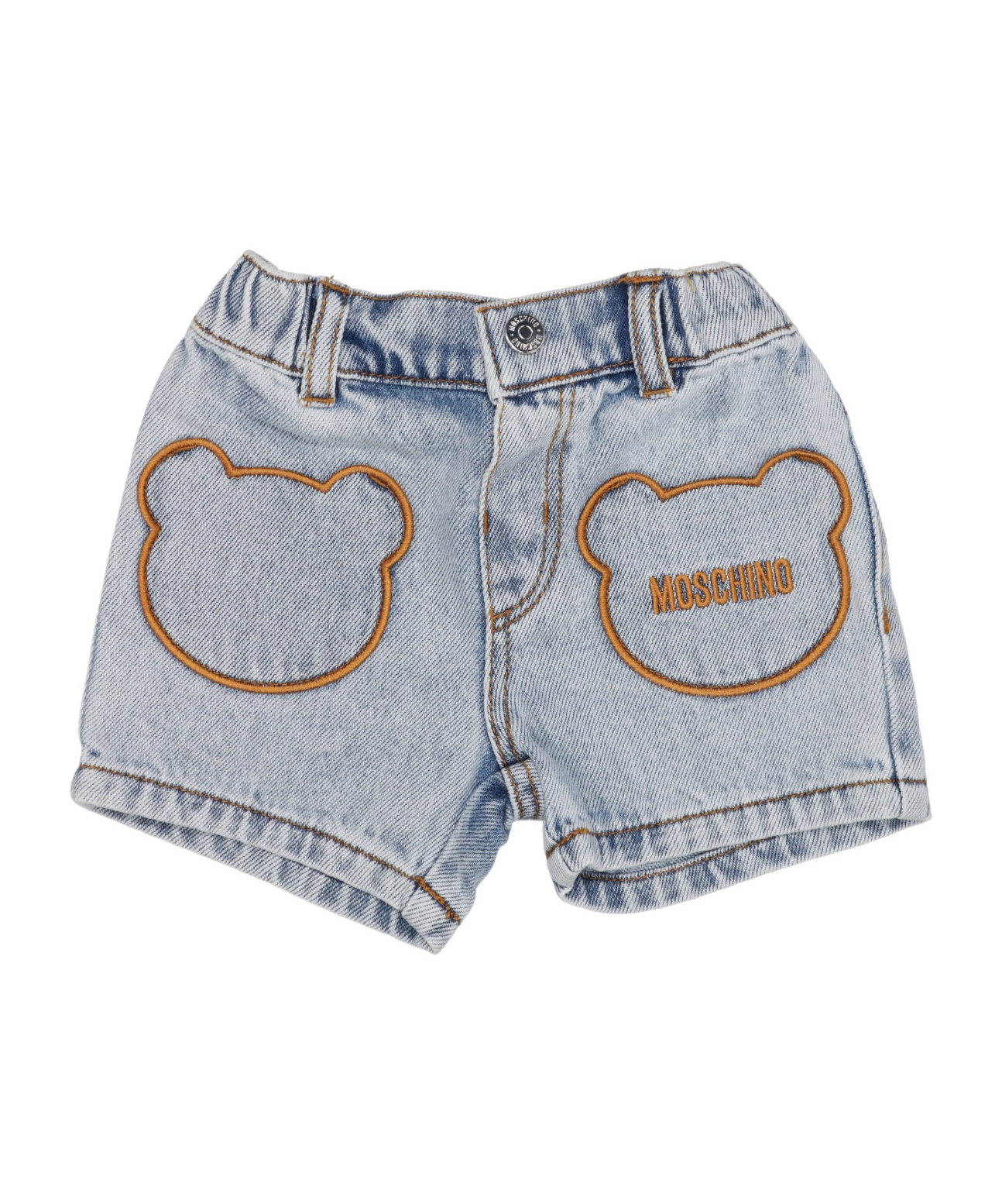 Moschino Denim Shorts In Gray