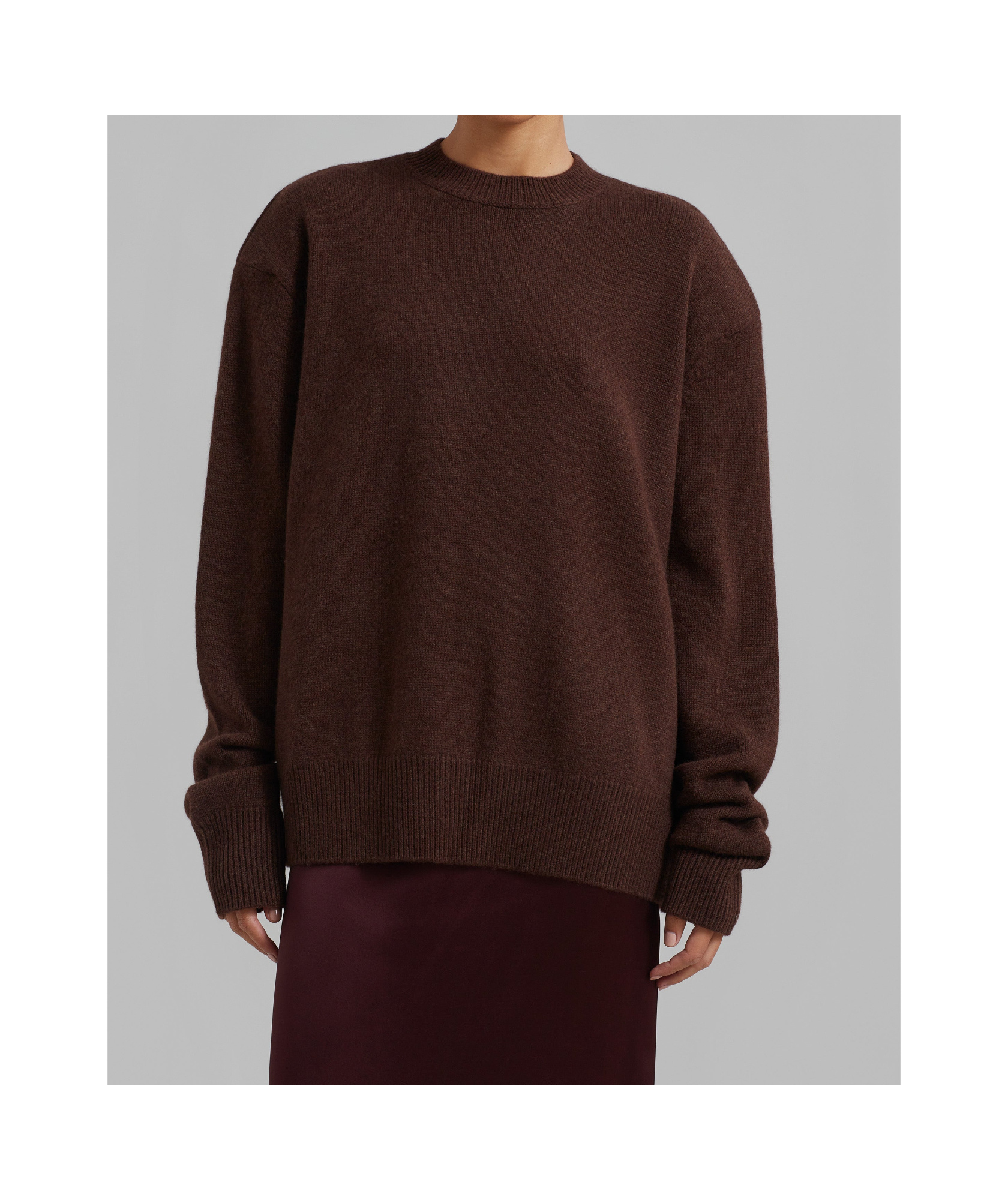 The Frankie Shop Rafaela Padded Knit Sweater - Brown