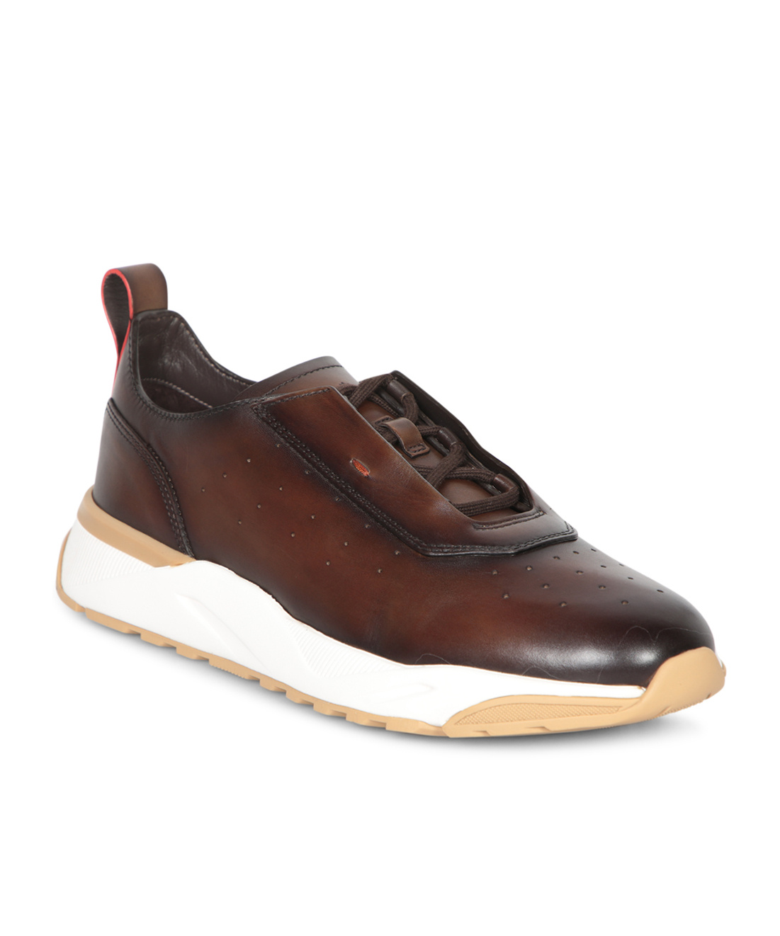 Santoni Round-toe Sneakers In Animal Print
