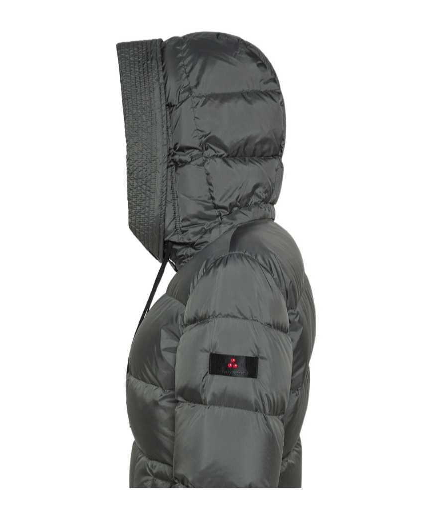 Peuterey Recycled Polyester Long Down Jacket In Black