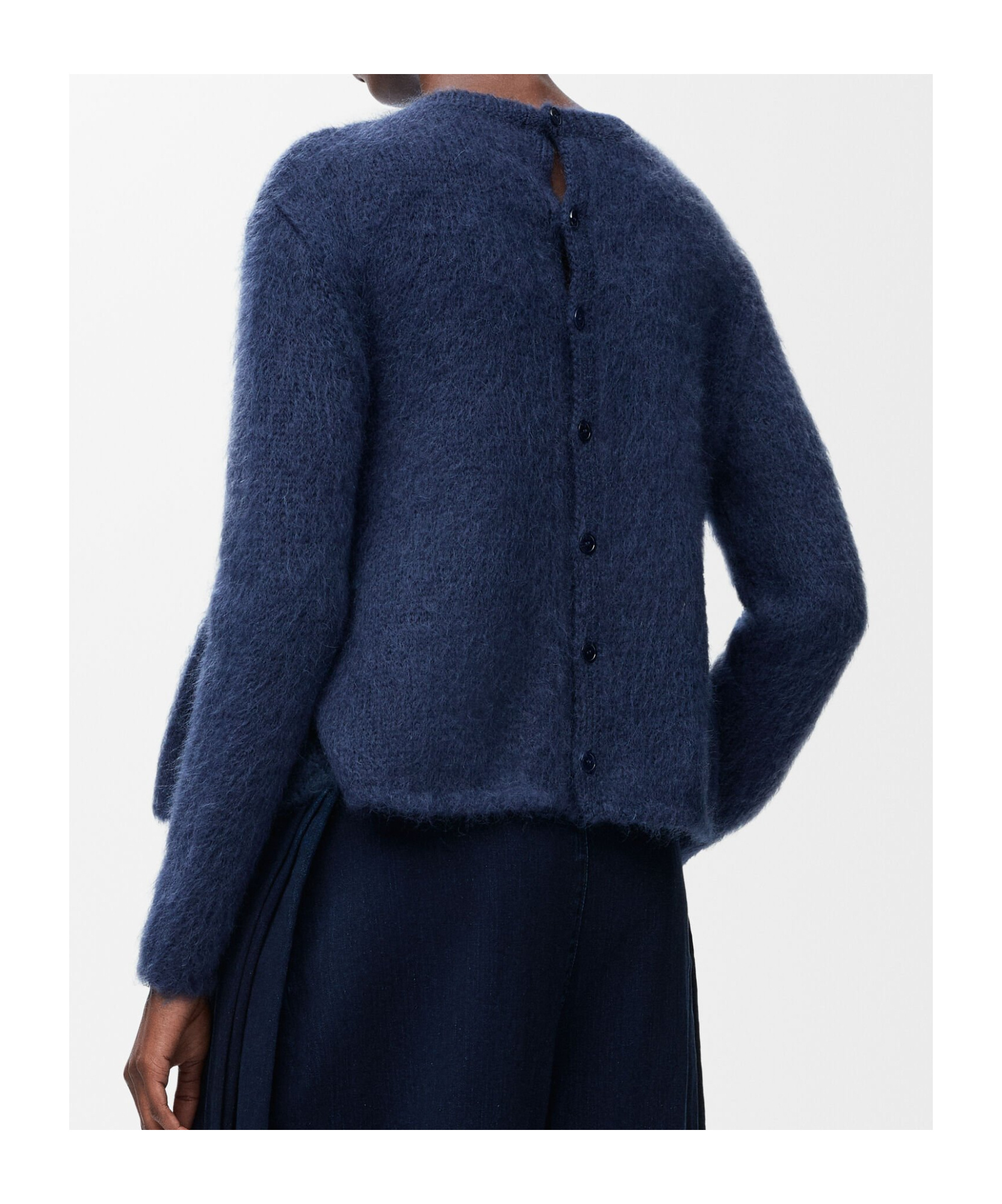 Loewe Cardigan In Mohair Blend In Blue