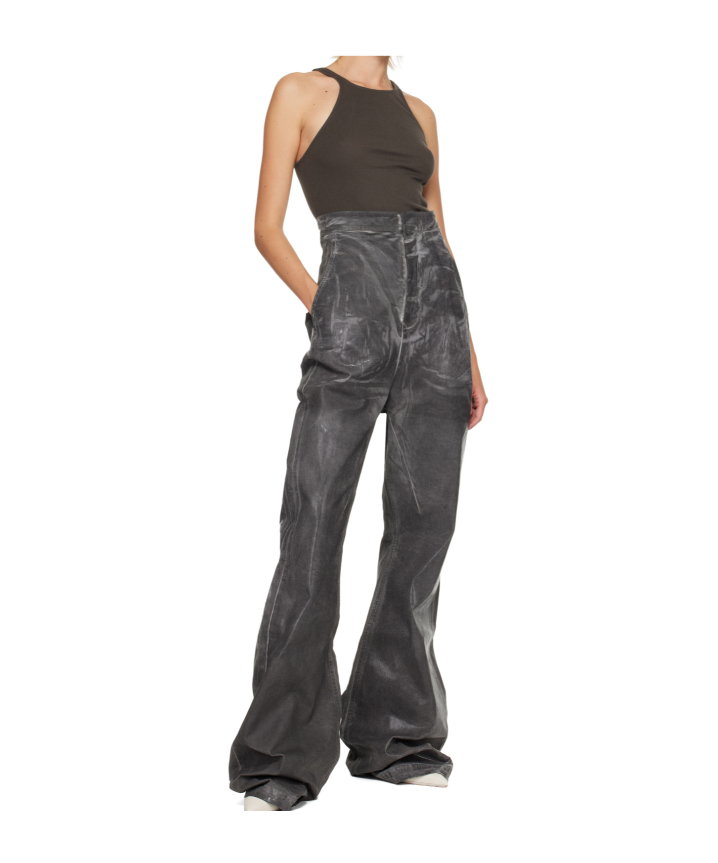 Rick Owens Drkshdw Concordians Dirt Bolan Jeans In Gray