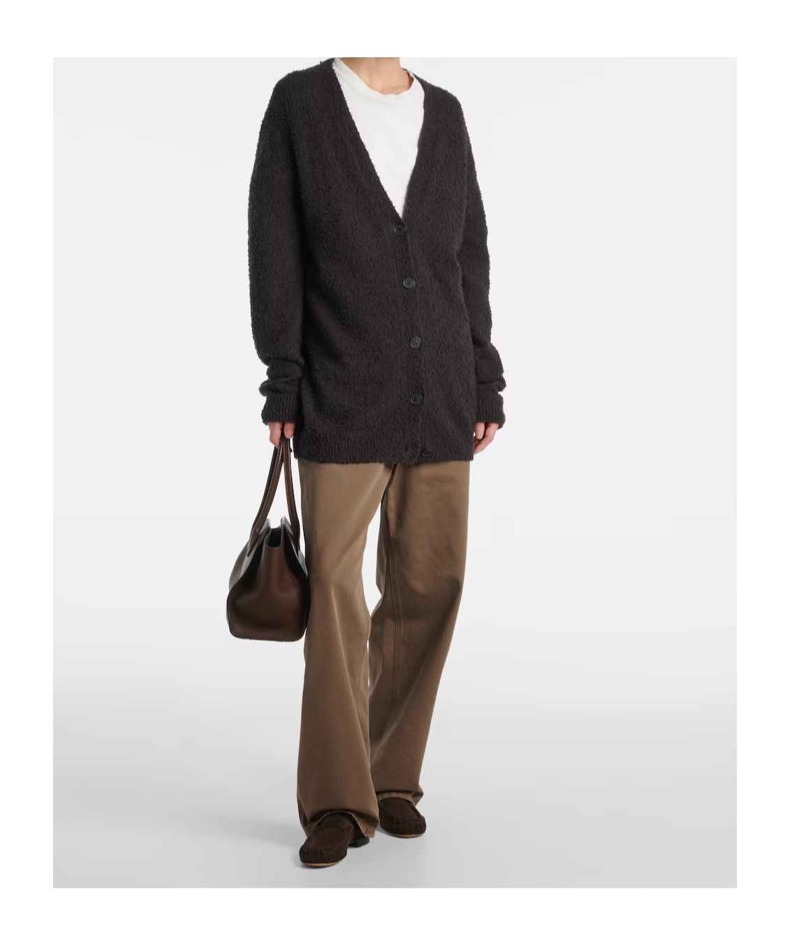 The Row Almond Toe Loafers In Brown