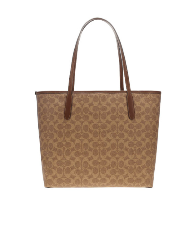 Coach Logo Pattern Tote Bag In Brown