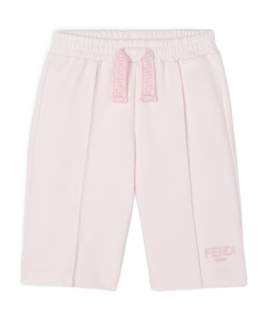 Fendi Pink Fleece Baby Trousers In Pink