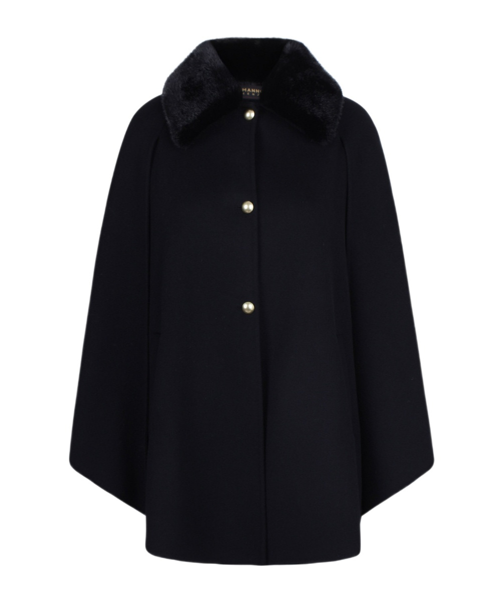 Ermanno Scervino Long-sleeved Coat In Black
