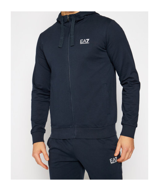 Ea7 Logo-print Track Jacket In Black