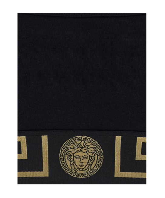 Versace Jersey Top With Topeka Bi-stretch Organic Cotton In Black