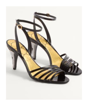 Valentino 85mm Strappy Sandals In Black