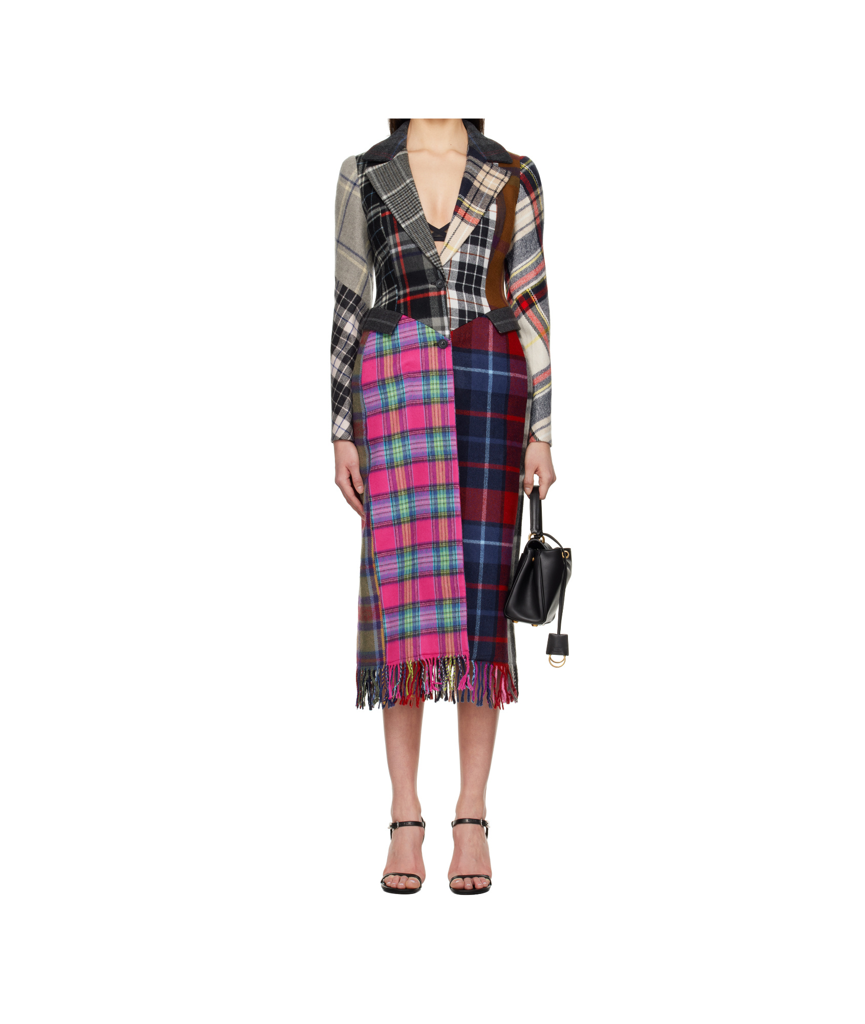 Marine Serre A Color-blocking Patchwork Coat