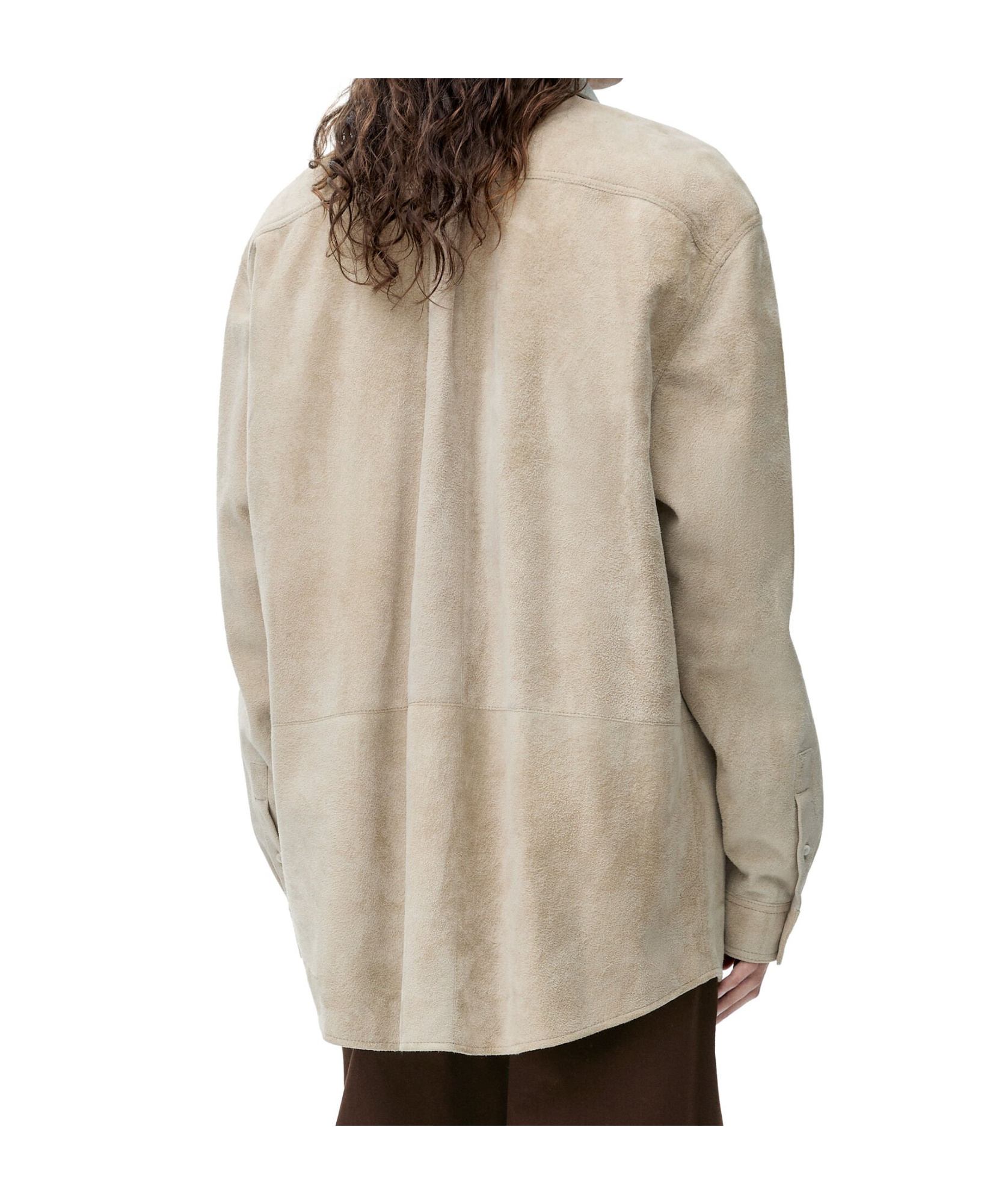 Loewe Long-sleeved Shirt Coat In White