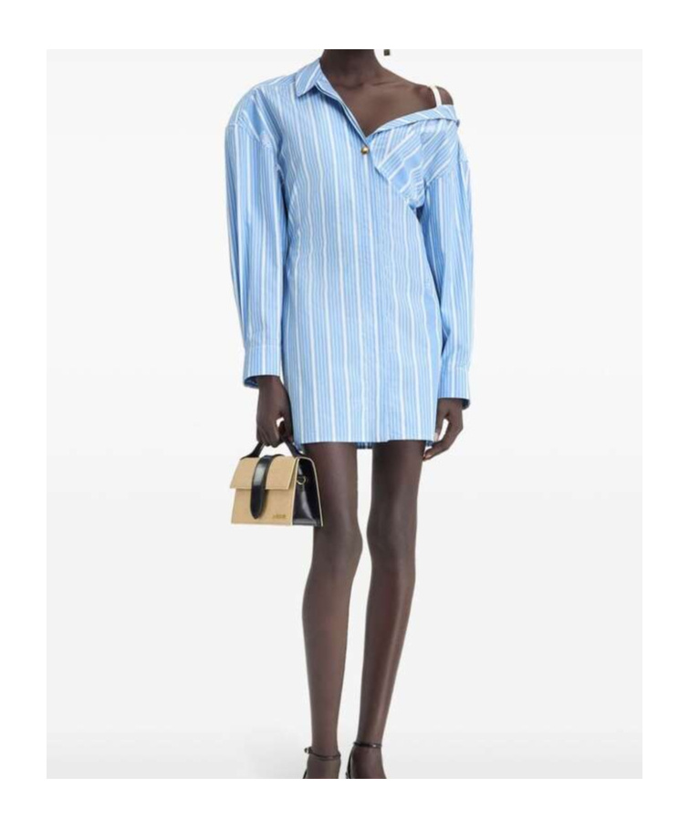 Jacquemus Gestreiftes Kleid In Blue