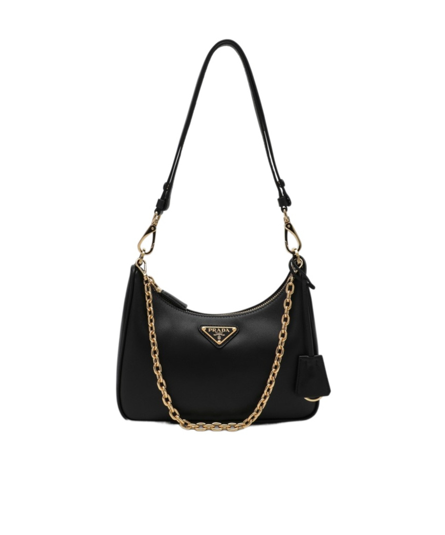 Prada Re-edition Shoulder Bag In Black