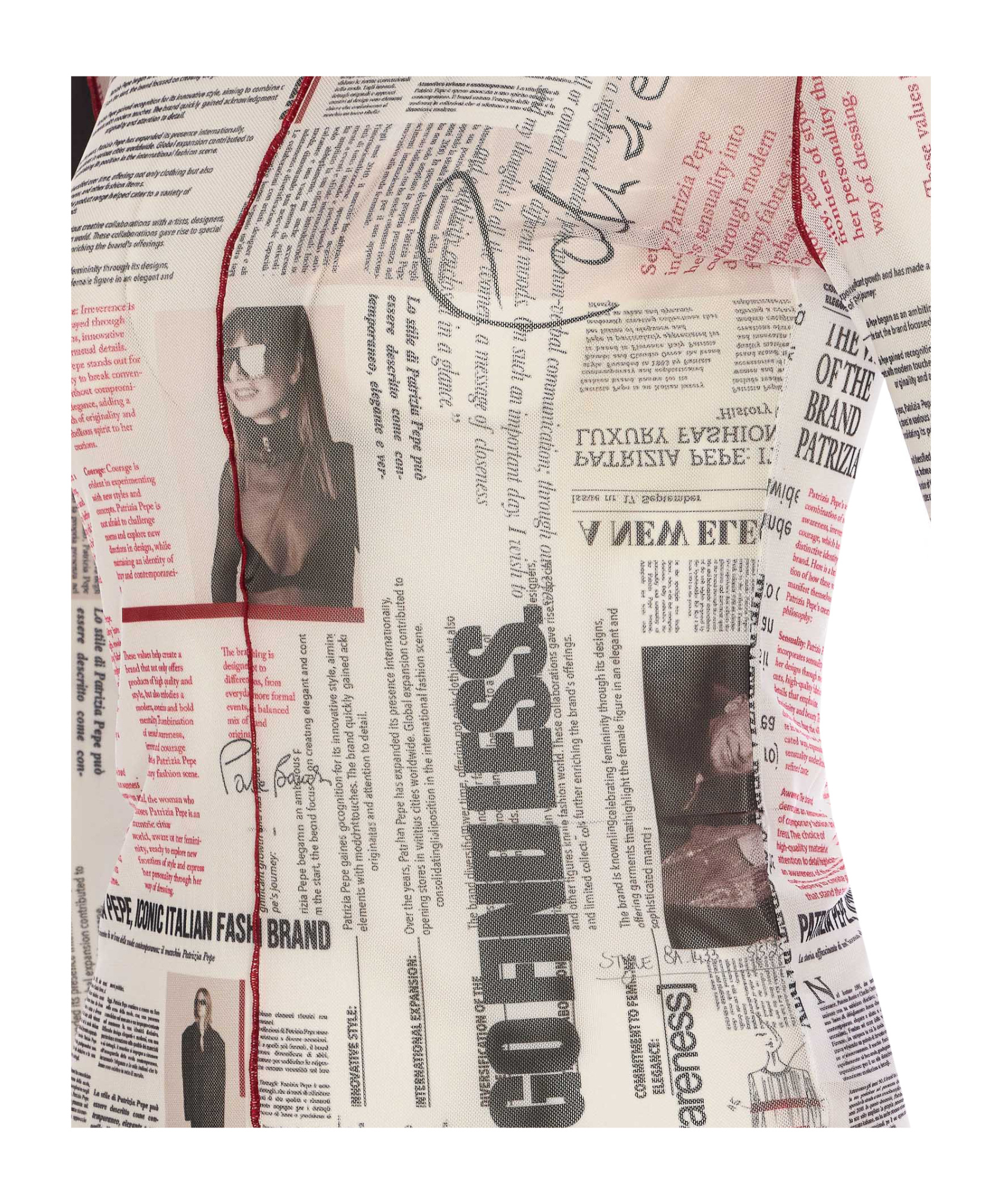 Shop Patrizia Pepe Manifesto-print Top In Nude