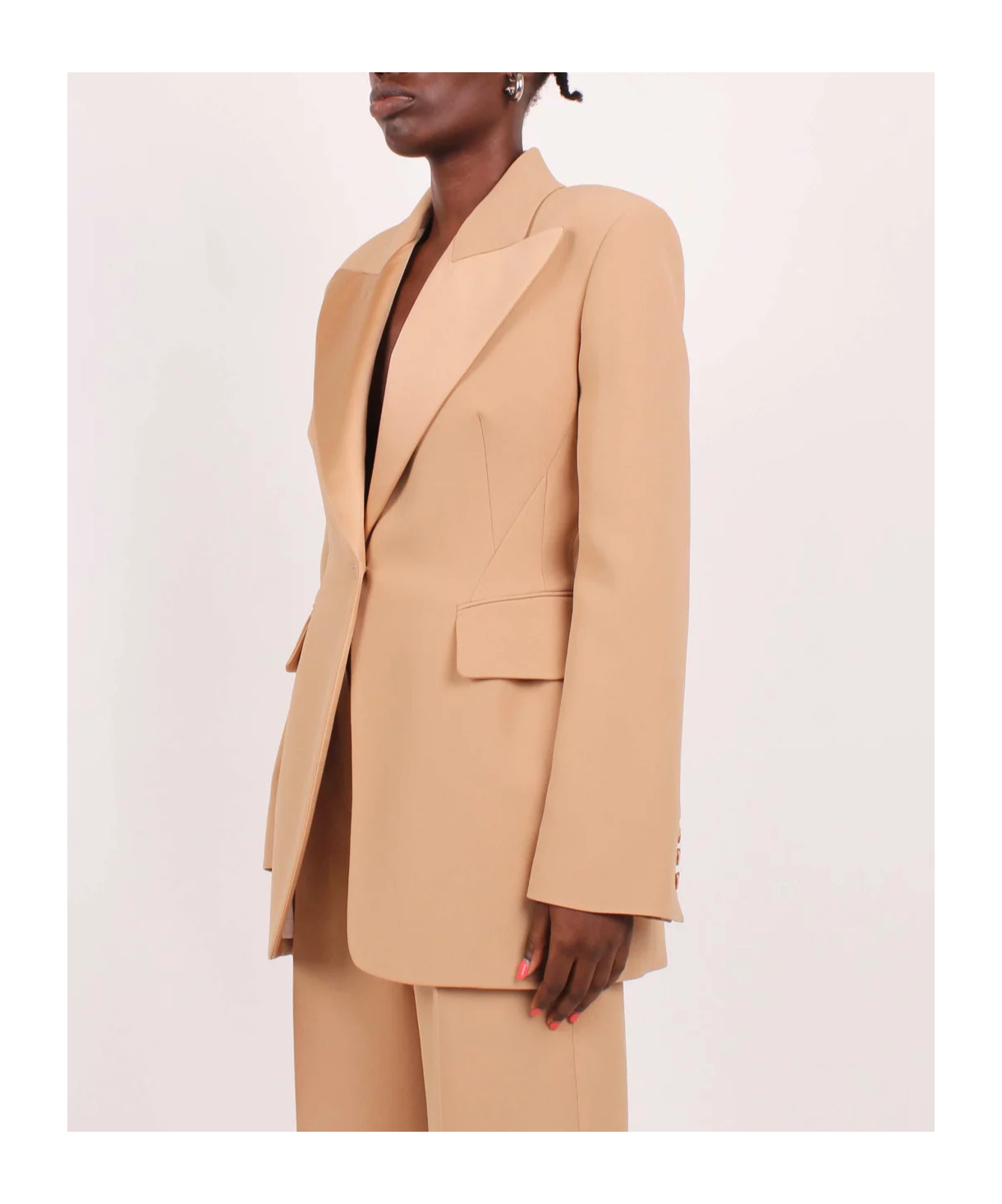 Ermanno Scervino Single-breasted Jacket In Nude