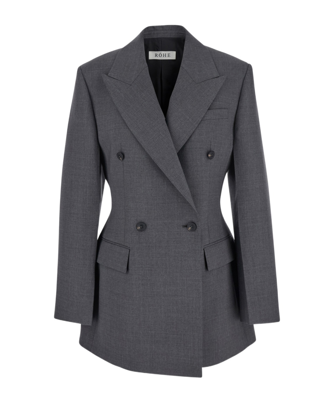 Rohe Double-breasted Blazer In Gray