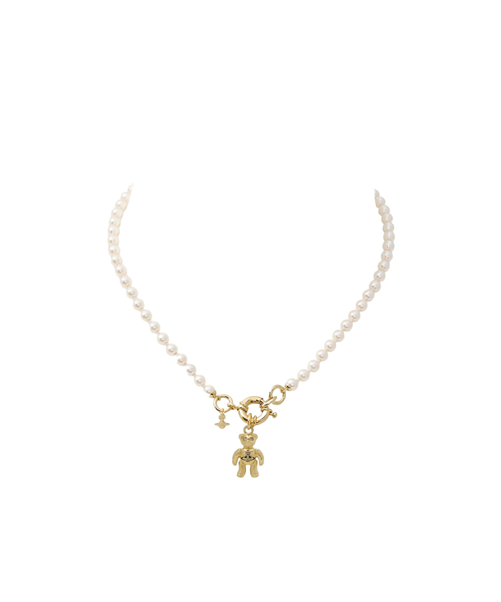 Vivienne Westwood Pearl Necklace In Yellow