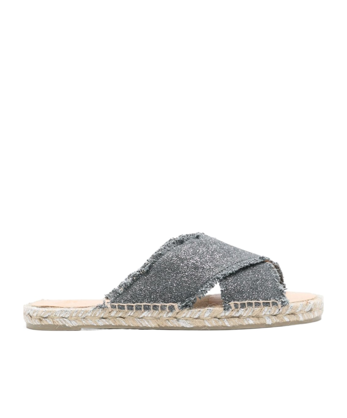 Shop Castaã±er Castañer Palmera Crossover Strap Flat Sandals In Gray