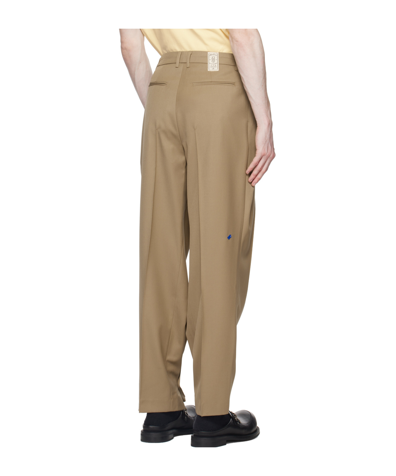 Ader Error Belt Loop Zipper Casual Pants In Brown