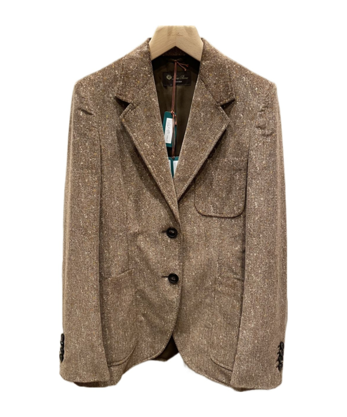 Loro Piana Eleanor Paillette Tweed Corduroy Single-breasted Jacket In Brown