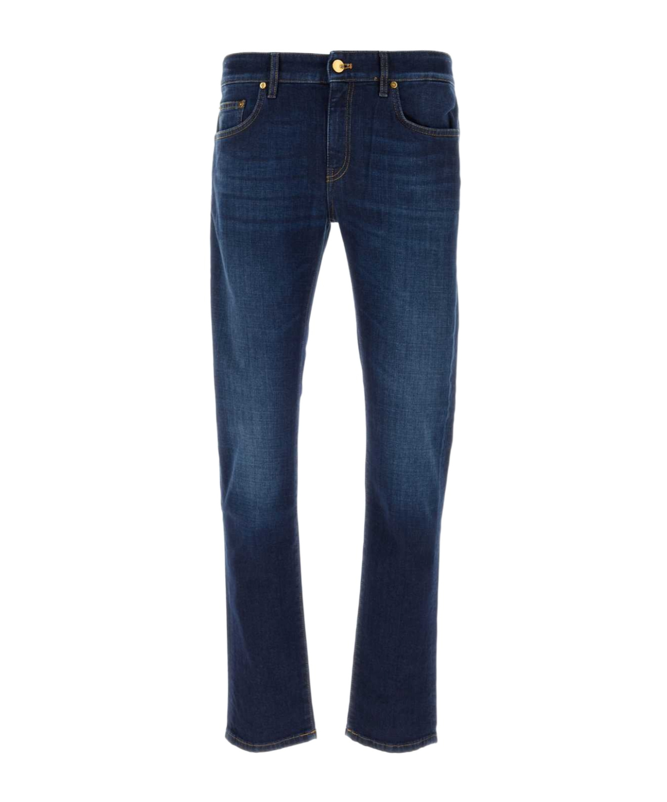 Pt Torino Stretch Denim Swing Jeans In Blue