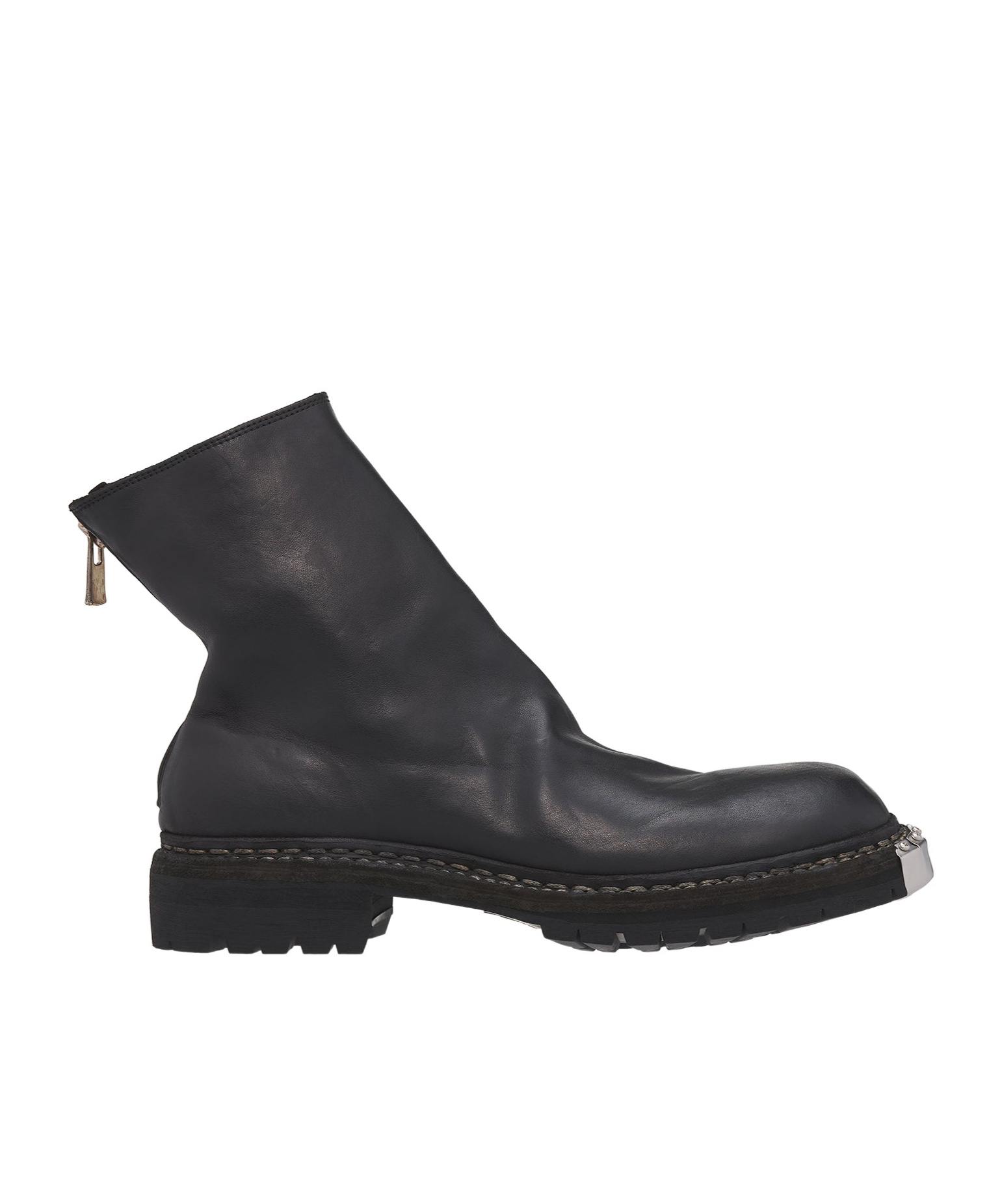 Guidi Rear Zipper Boots In Black