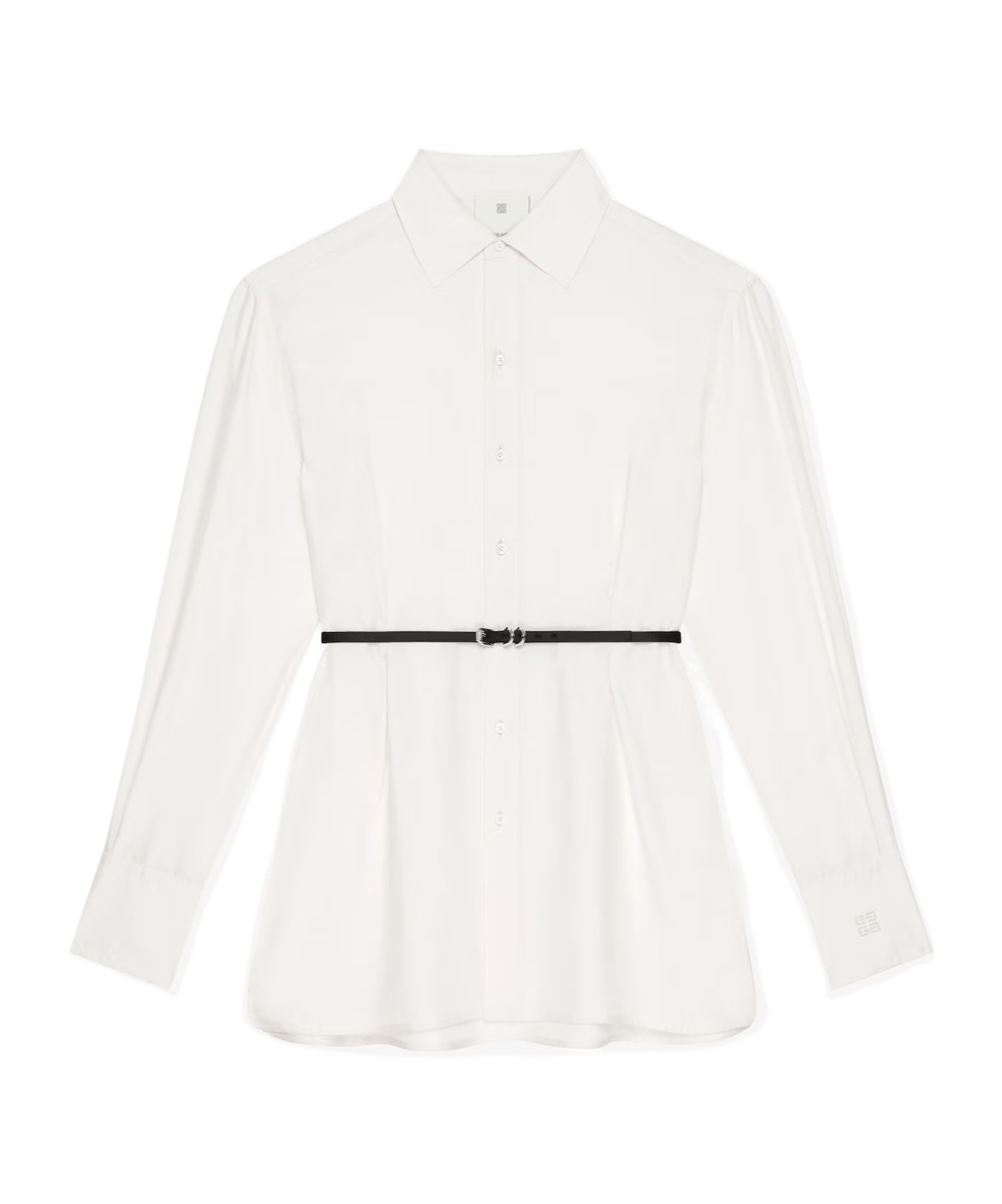 Givenchy Ivory Silk Voyou Shirt In White