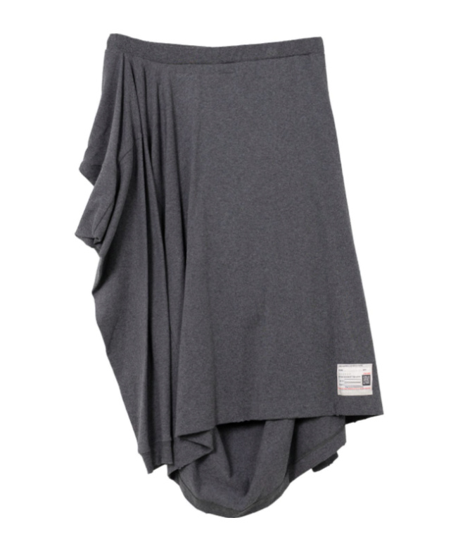 Miharayasuhiro Draped Asymmetrical Skirt In Gray