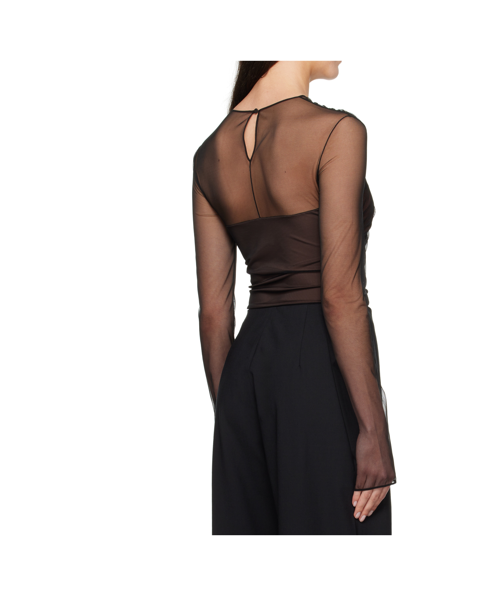Nensi Dojaka Mesh Bodysuit In Brown