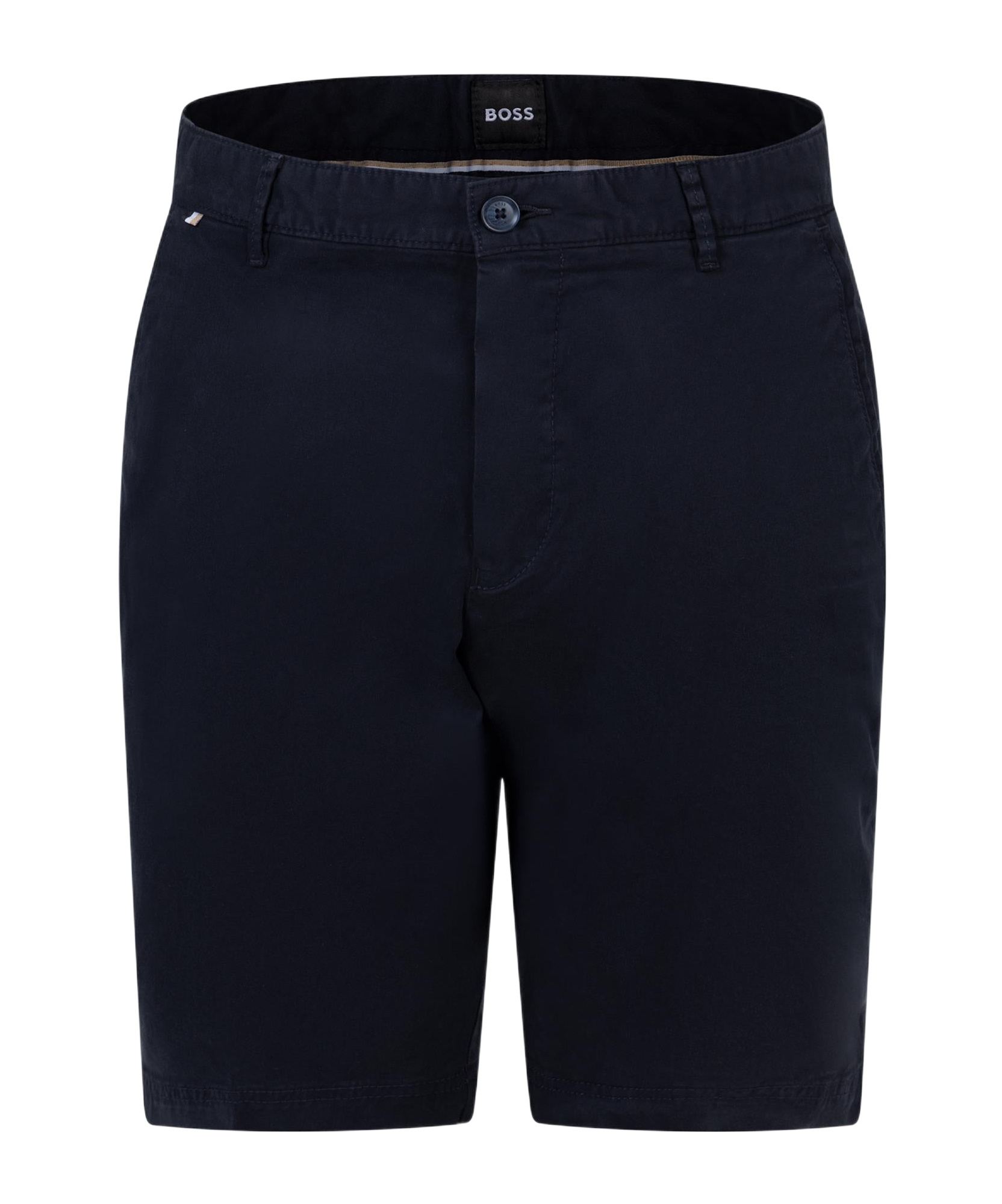 Hugo Boss Stretch-cotton Twill Shorts In Black