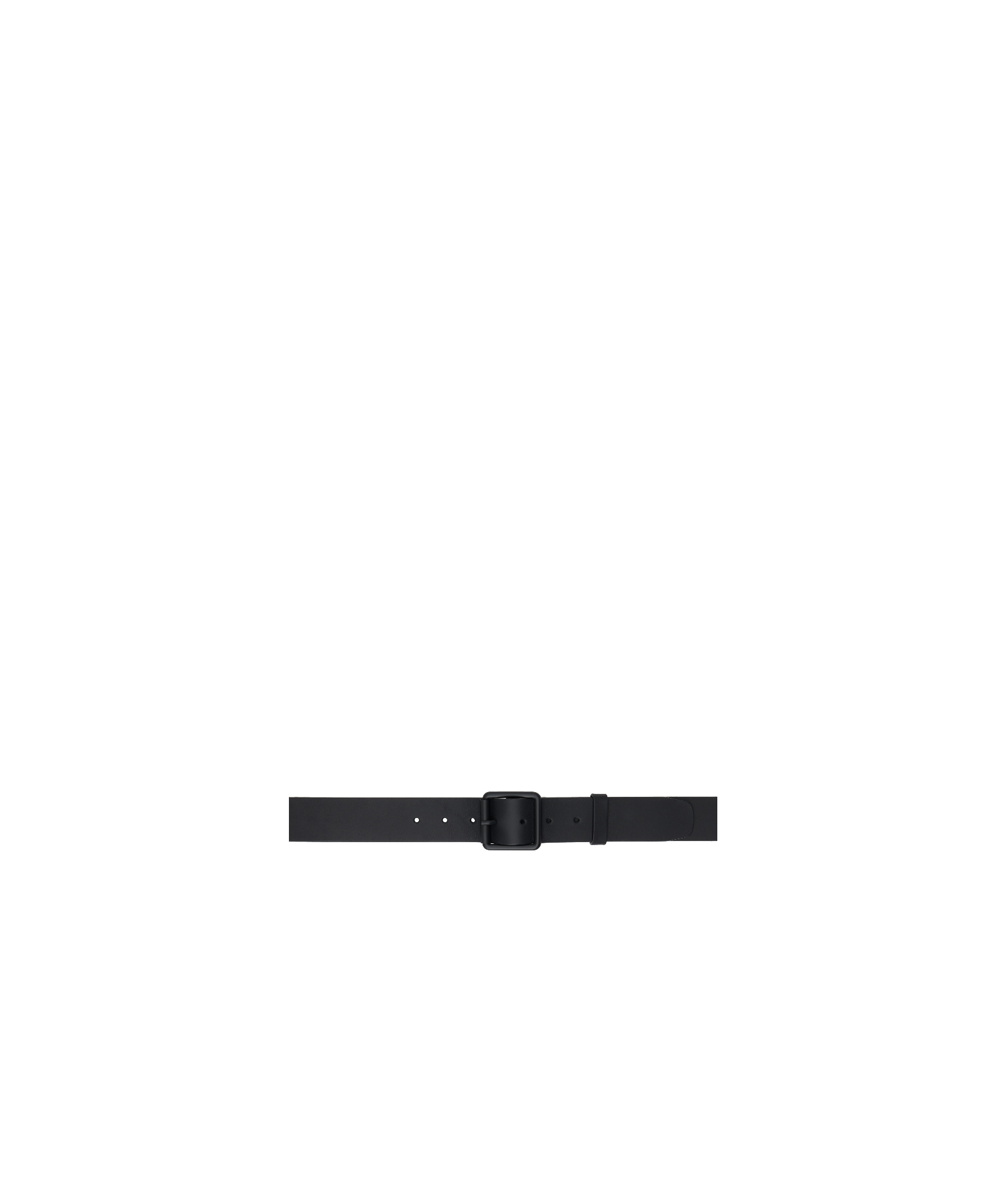 Studio Nicholson Black Leather Belt In Black