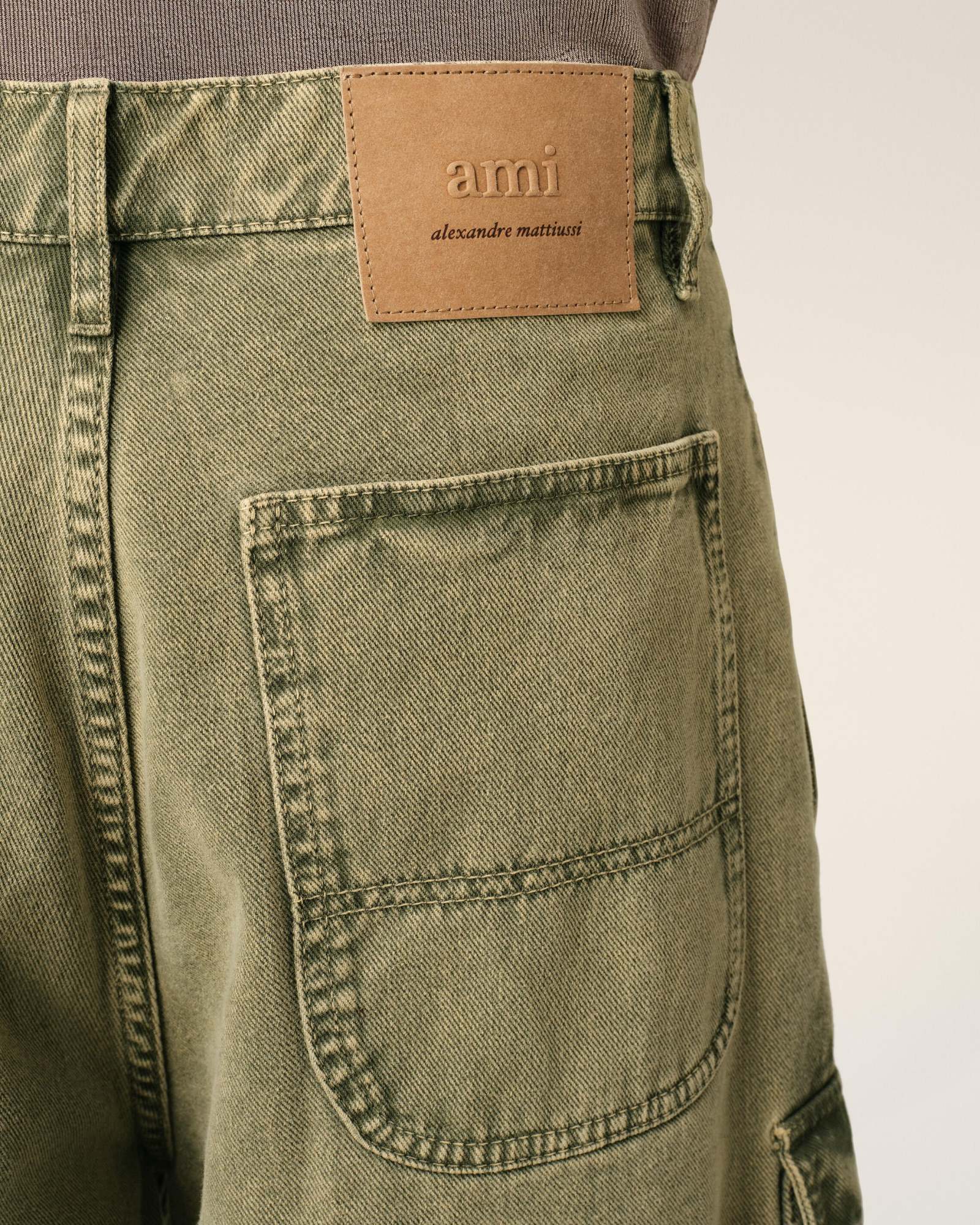 Shop Ami Alexandre Mattiussi Belt Loop Shorts In Brown