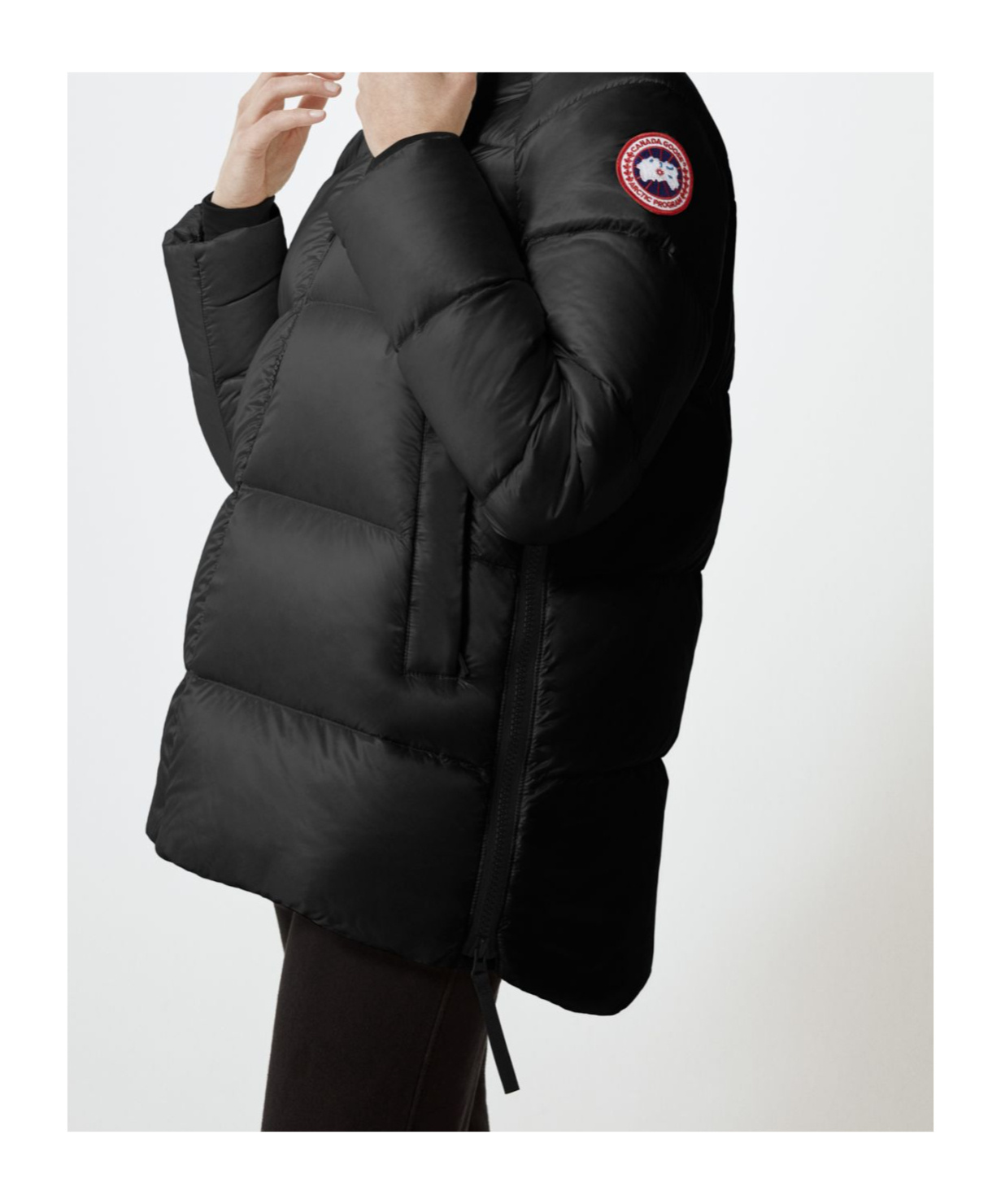 Canada Goose Cypress Puffer Coat In Black