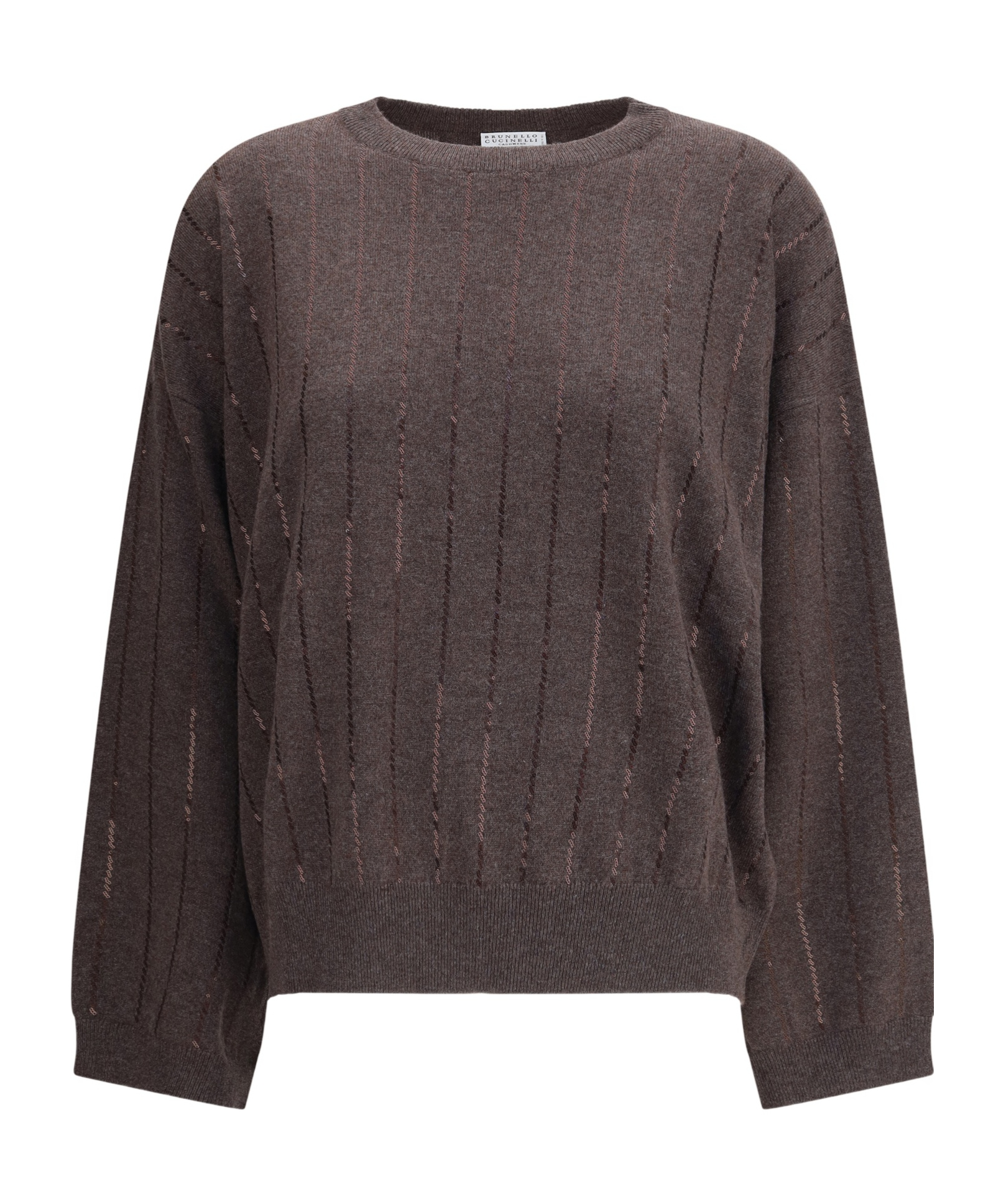 Brunello Cucinelli Sequined Vertical Striped Knitwear